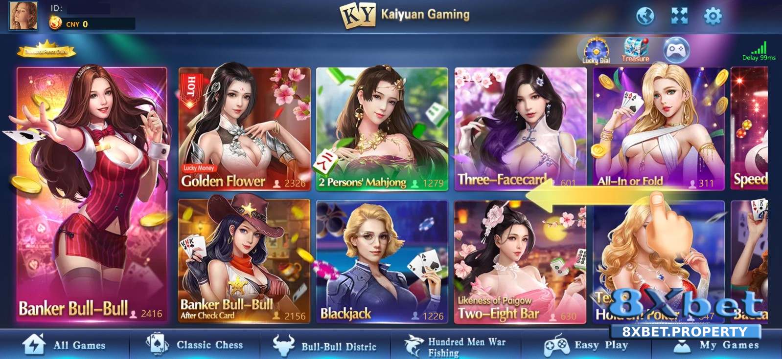 Sảnh game bài KY 8xbet Sảnh game bài KY 8xbet